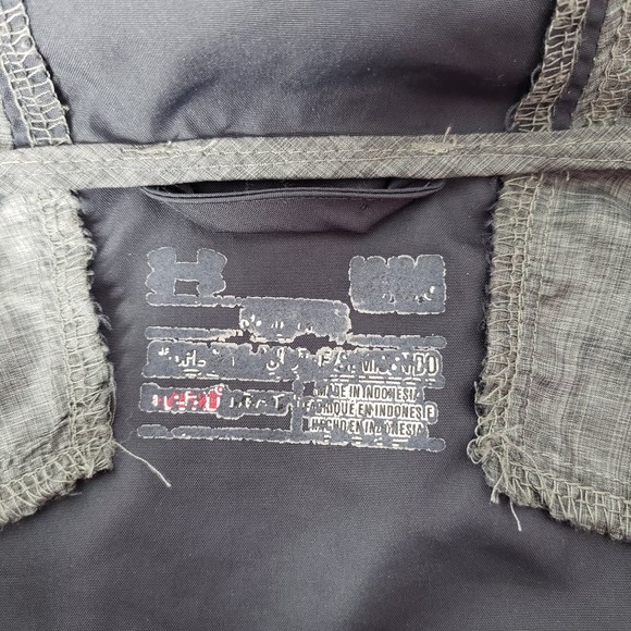 Under Armour Hooded Windbreaker Jacket Gray With Orange Details - Picture 5 of 8